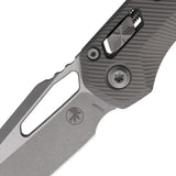 Microtech Ram-Lok AP 210 Tactical Knife With M390MK Blade Apocalyptic Finish Gray Aluminum Handle For EDC Enthusiasts by Microtech