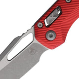 Microtech MSI Ram Lok AP Red Tactical Knife With Bohler M390MK Stainless Sheepsfoot Blade For EDC Enthusiasts by Microtech