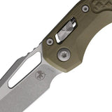 Microtech Ram Lok AP Frag G10 Knife With Premium M390MK Blade OD Green Apocalyptic Finish Thumb Pull EDC Ready by Microtech