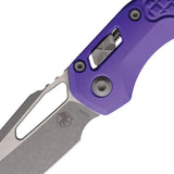 Microtech MSI Premium Ram-Lok Purple Frag Pattern Folding Knife 3.75 Inch M390MK Blade For EDC Enthusiasts by Microtech