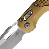 Microtech Ram-Lok Tri Grip AP Tan With Apocalyptic Finish Bohler M390MK Handle For Tactical EDC Enthusiasts 210-10APFRTA by Microtech