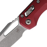 Microtech MSI Ram-Lok SW Merlot Aluminum 210-10APMR EDC Knife With 3.75in Bohler M390MK Blade Apocalyptic Finish by Microtech