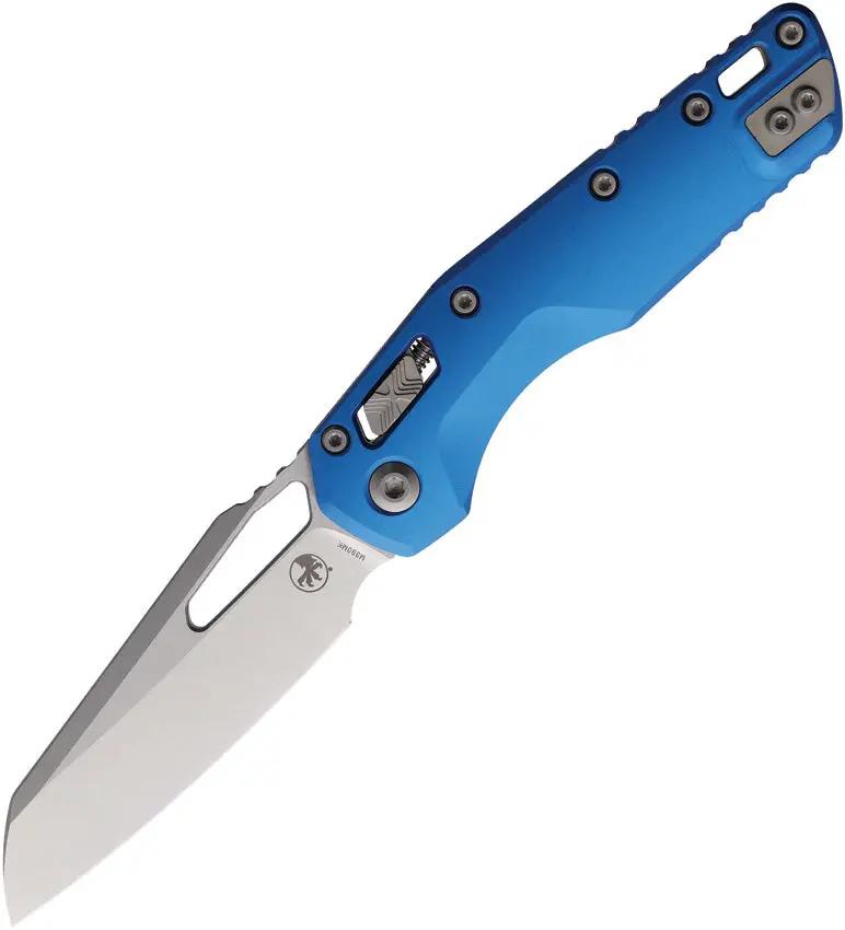 Microtech Ram Lok SW Blue Knife With 3.75 Inch M390MK Blade Blue Aluminum Handle For EDC Enthusiasts by Microtech
