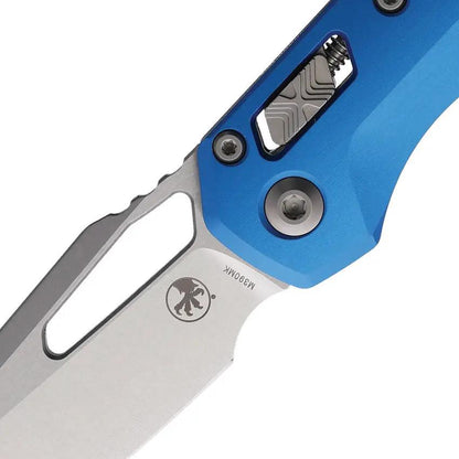 Microtech Ram Lok SW Blue Knife With 3.75 Inch M390MK Blade Blue Aluminum Handle For EDC Enthusiasts by Microtech
