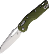 Microtech RAM-Lok SW OD Knife 5in Closed Bohler M390MK Sheepsfoot OD Green Aluminum Handle For EDC Enthusiasts by Microtech