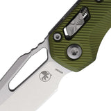 Microtech RAM-Lok SW OD Knife 5in Closed Bohler M390MK Sheepsfoot OD Green Aluminum Handle For EDC Enthusiasts by Microtech