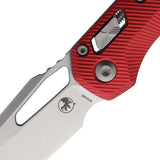 Microtech Ram Lok SW Red Knife 5In Closed M390 Blade With Red Fluted Aluminum Handle For Premium EDC Enthusiasts by Microtech