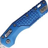 Microtech Ram Lok SW Frag Blue Knife With Frag Pattern Aluminum Handle For Tactical EDC Enthusiasts Premium M390 Blade by Microtech