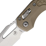 Microtech RamLok Frag Knife Tan G10 with M390MK Blade Thumb Pull Lanyard Hole Pocket Clip for Tactical EDC Enthusiasts by Microtech