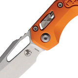 Premium Microtech Ram Lok Org Frag Folding Knife With M390 Blade Orange Frag Pattern Aluminum Handle For EDC Enthusiasts by Microtech