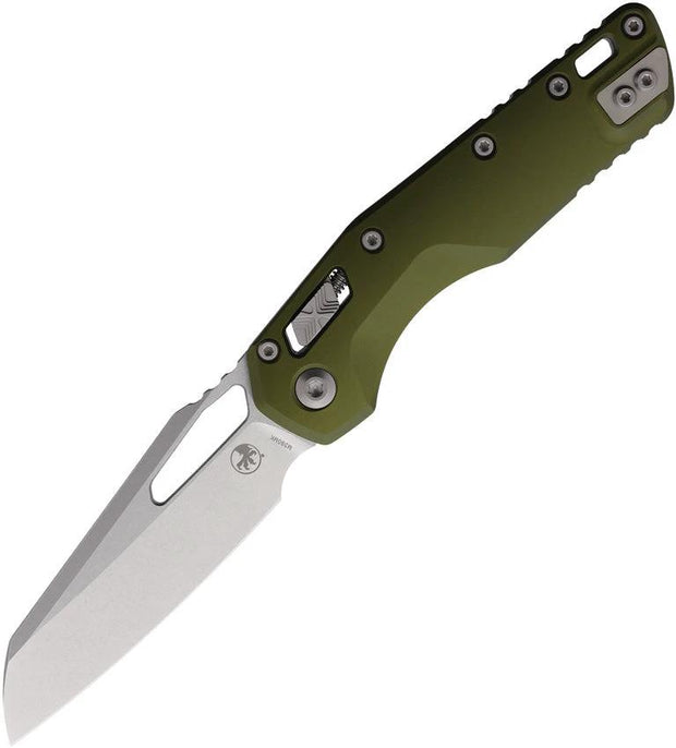 Microtech Ram Lok Folding Knife OD Green Aluminum Handle 3.75in Bohler M390MK Stonewash Blade For EDC Enthusiasts by Microtech