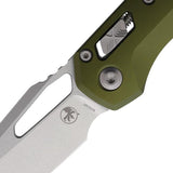 Microtech Ram Lok Folding Knife OD Green Aluminum Handle 3.75in Bohler M390MK Stonewash Blade For EDC Enthusiasts by Microtech