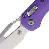 Microtech Ram Lok SW Purple Knife for EDC Enthusiasts with Purple Aluminum Handle and 3.75 Inch Stonewashed M390MK Blade by Microtech