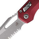 Microtech Ram Lok AP Merlot EDC Knife for EDC Fans with Bohler M390MK Steel and Apocalyptic Finish Merlot Aluminum by Microtech