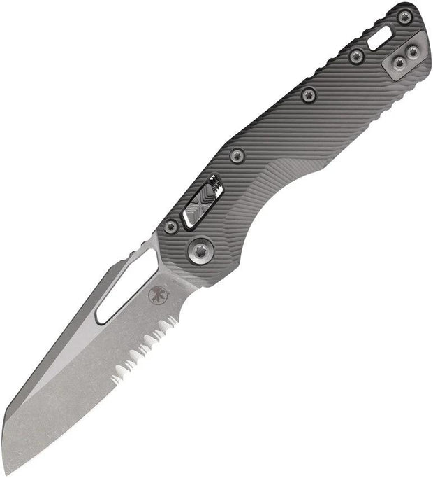 Microtech Ram-Lok AP PS Gray Knife 5In Closed Frame 3.75In M390 Blade for Everyday Carry Enthusiasts by Microtech