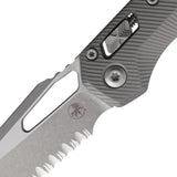 Microtech Ram-Lok AP PS Gray Knife 5In Closed Frame 3.75In M390 Blade for Everyday Carry Enthusiasts by Microtech