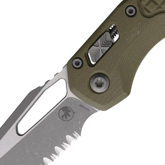 Microtech Ram-Lok AP Frag G10 Folding Knife with 3.75 Inch Bohler M390MK Blade Apocalyptic Finish For Knife Enthusiasts by Microtech