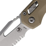 Microtech Ram Lok SW PS Tan Knife Premium Bohler M390MK Blade With G10 Handle For EDC Enthusiasts by Microtech