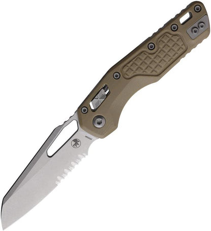 Microtech MSI Ram Lok Tan G10 Folding Knife With 3.75in Bohler M390MK Sheepsfoot Blade For EDC Enthusiasts by Microtech
