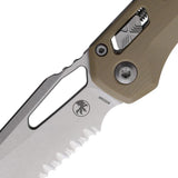Microtech MSI Ram Lok Tan G10 Folding Knife With 3.75in Bohler M390MK Sheepsfoot Blade For EDC Enthusiasts by Microtech