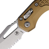 Microtech MSI Ram-Lok Tri Grip SW PS 210-11FRTA Tactical Knife For EDC Enthusiasts With Stonewash M390 Blade by Microtech