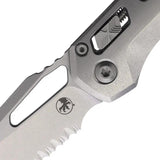 Microtech Ram Lok Marfione Select 21011MS2 Folding Knife With Stonewash Titanium Handle For Collectors by Microtech