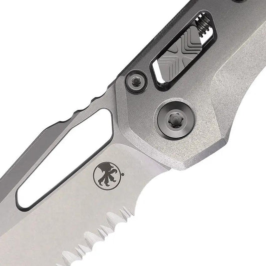 Microtech Ram Lok Marfione Select 21011MS2 Folding Knife With Stonewash Titanium Handle For Collectors by Microtech
