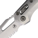 Microtech Ram-Lok Marfione Select 21011MS4 Knife Stonewashed Titanium Handle Serrated Sheepsfoot Blade For Collectors by Microtech