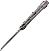 Microtech Ram-Lok Marfione Select 21011MS4 Knife Stonewashed Titanium Handle Serrated Sheepsfoot Blade For Collectors by Microtech