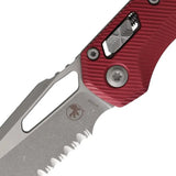 Microtech MSI Ram Lok AP Merlot EDC Knife With 3.75 Inch Bohler M390MK Blade And Fluted Aluminum Handle For EDC Fans by Microtech