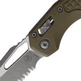Microtech MSI Ram-Lok AP Frag OD Tactical Knife 3.75in Serrated Bohler M390MK Blade G10 Handle by Microtech