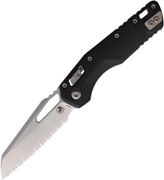 Microtech Ram-Lok MSI Knife Five-Inch Closed Black G10 For EDC Enthusiasts Premium Bohler M390MK Serrated Blade by Microtech
