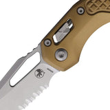 Microtech Ram-Lok Tri Grip SW Folding Knife 3.75in Serrated Bohler M390MK Blade for EDC Enthusiasts by Microtech