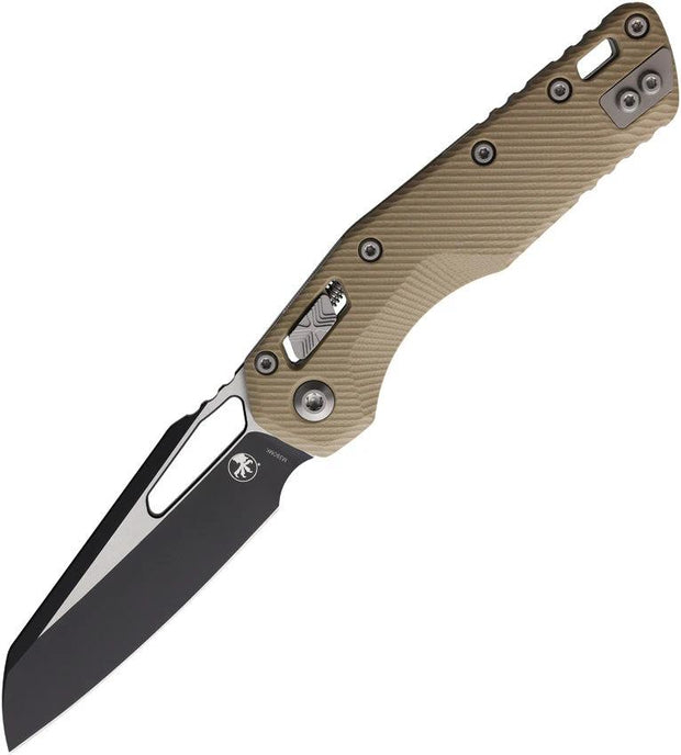 Microtech Ram-Lok Tan EDC Knife M390MK Sheepsfoot Blade 3.75In Closed 5In G10 Handle Boxed by Microtech