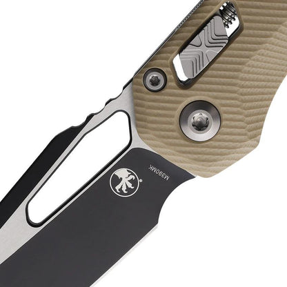 Microtech Ram-Lok Tan EDC Knife M390MK Sheepsfoot Blade 3.75In Closed 5In G10 Handle Boxed by Microtech