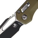 Microtech Ram Lok Frag G10 OD Green Premium 210 1FRGTOD EDC Knife With M390 Blade And Pocket Clip by Microtech