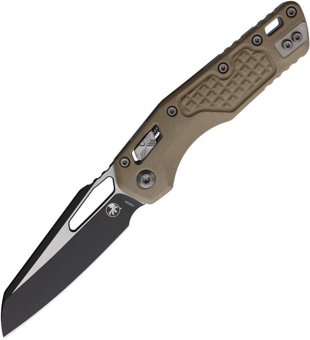Microtech MSI Ram-Lok Frag G10 Tan Knife 3.75in M390MK Two Tone Sheepsfoot For Premium Tactical EDC Enthusiasts by Microtech