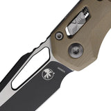 Microtech MSI Ram-Lok Frag G10 Tan Knife 3.75in M390MK Two Tone Sheepsfoot For Premium Tactical EDC Enthusiasts by Microtech