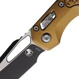 Microtech MSI Ram-Lok Tan Frag Knife For Enthusiasts 3.75In Bohler M390MK Sheepsfoot Aluminum Handle by Microtech