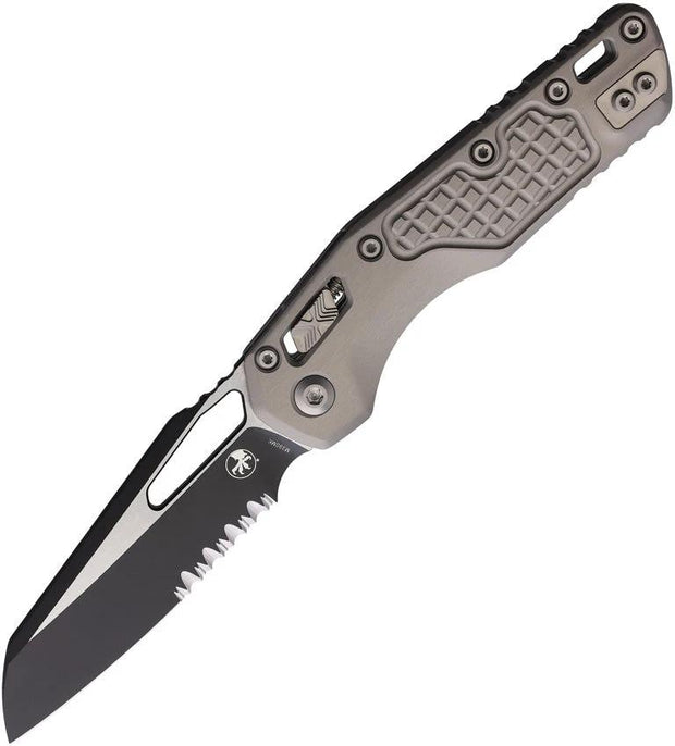 Microtech MSI Ram Lok Gray Frag Knife 3.75in Bohler M390MK Sheepsfoot Blade Premium EDC Enthusiasts by Microtech