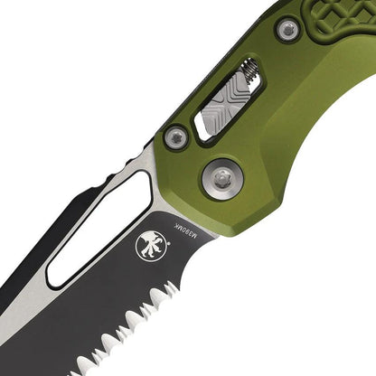 Microtech Ram-Lok FS OD Folding Knife With Bohler M390MK Sheepsfoot Blade Premium Two Tone Finish 5in Closed For EDC by Microtech