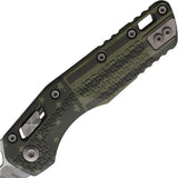 Microtech MSI Ram-Lok Tri Grip Flag Knife 210T10APPMODFLAG M390MK Stainless Sheepsfoot 5 Inch Closed for Enthusiasts by Microtech