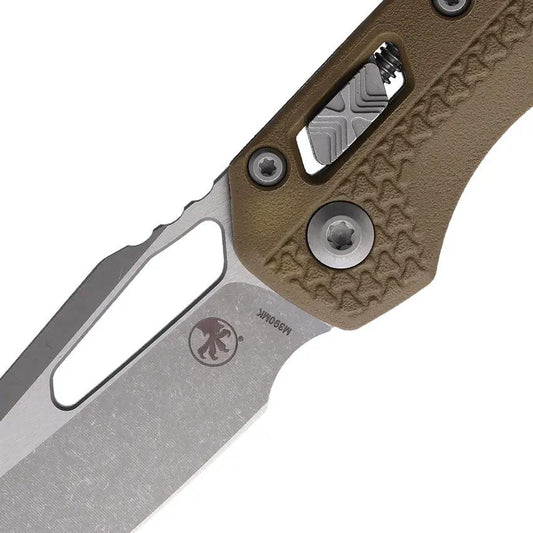 Microtech Ram-Lok Tri Grip AP DE EDC Knife With 3.75-Inch Bohler M390 Sheepsfoot Blade by Microtech