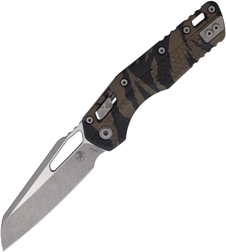 Microtech Ram Lok Tri Grip AP Tiger Stripe Folding Knife 210T 10APPMTRC Bohler M390MK For EDC Enthusiasts by Microtech