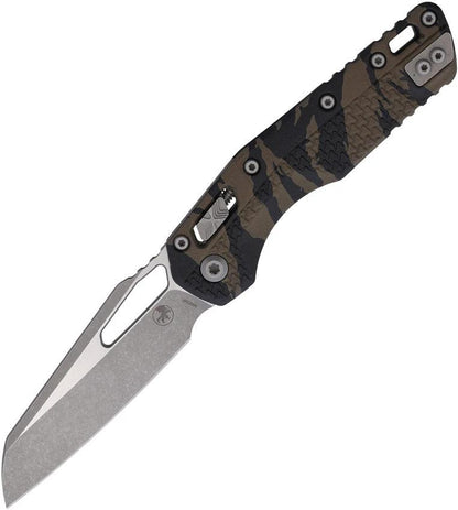 Microtech Ram Lok Tri Grip AP Tiger Stripe Folding Knife 210T 10APPMTRC Bohler M390MK For EDC Enthusiasts by Microtech