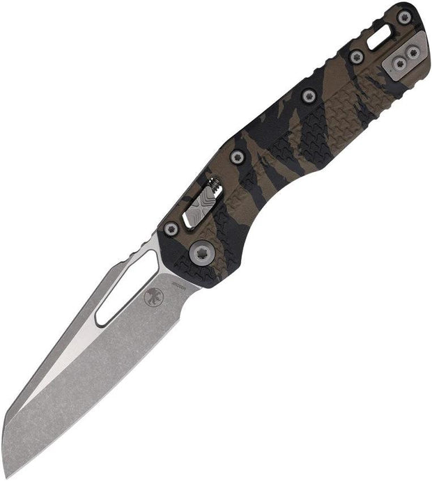 Microtech Ram Lok Tri Grip AP Tiger Stripe Folding Knife 210T 10APPMTRC Bohler M390MK For EDC Enthusiasts by Microtech