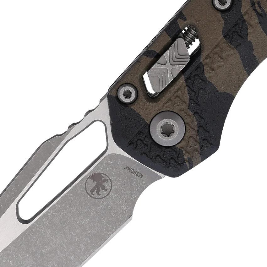 Microtech Ram Lok Tri Grip AP Tiger Stripe Folding Knife 210T 10APPMTRC Bohler M390MK For EDC Enthusiasts by Microtech
