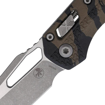 Microtech Ram Lok Tri Grip AP Tiger Stripe Folding Knife 210T 10APPMTRC Bohler M390MK For EDC Enthusiasts by Microtech