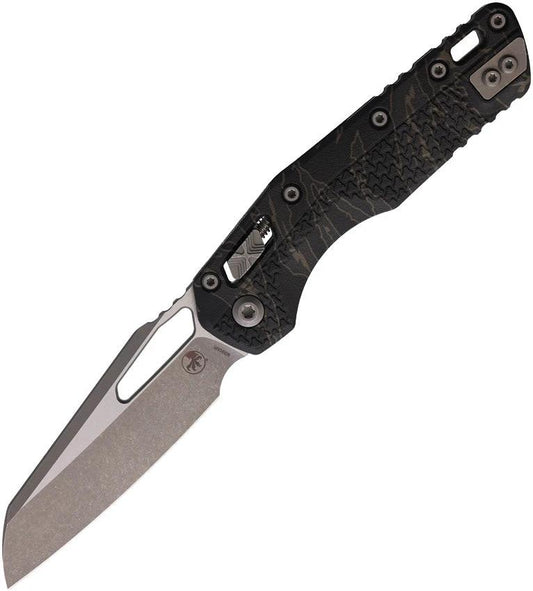 Microtech Ram Lok Tri Grip AP Tiger Tactical Knife For EDC Enthusiasts And Collectors With M390 Blade by Microtech