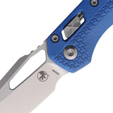 Microtech Ram-Lok Tri Grip Knife Blue Tri-Grip Polymer Handle EDC Tactical Knife with Stonewash M390MK Blade 5in Closed by Microtech